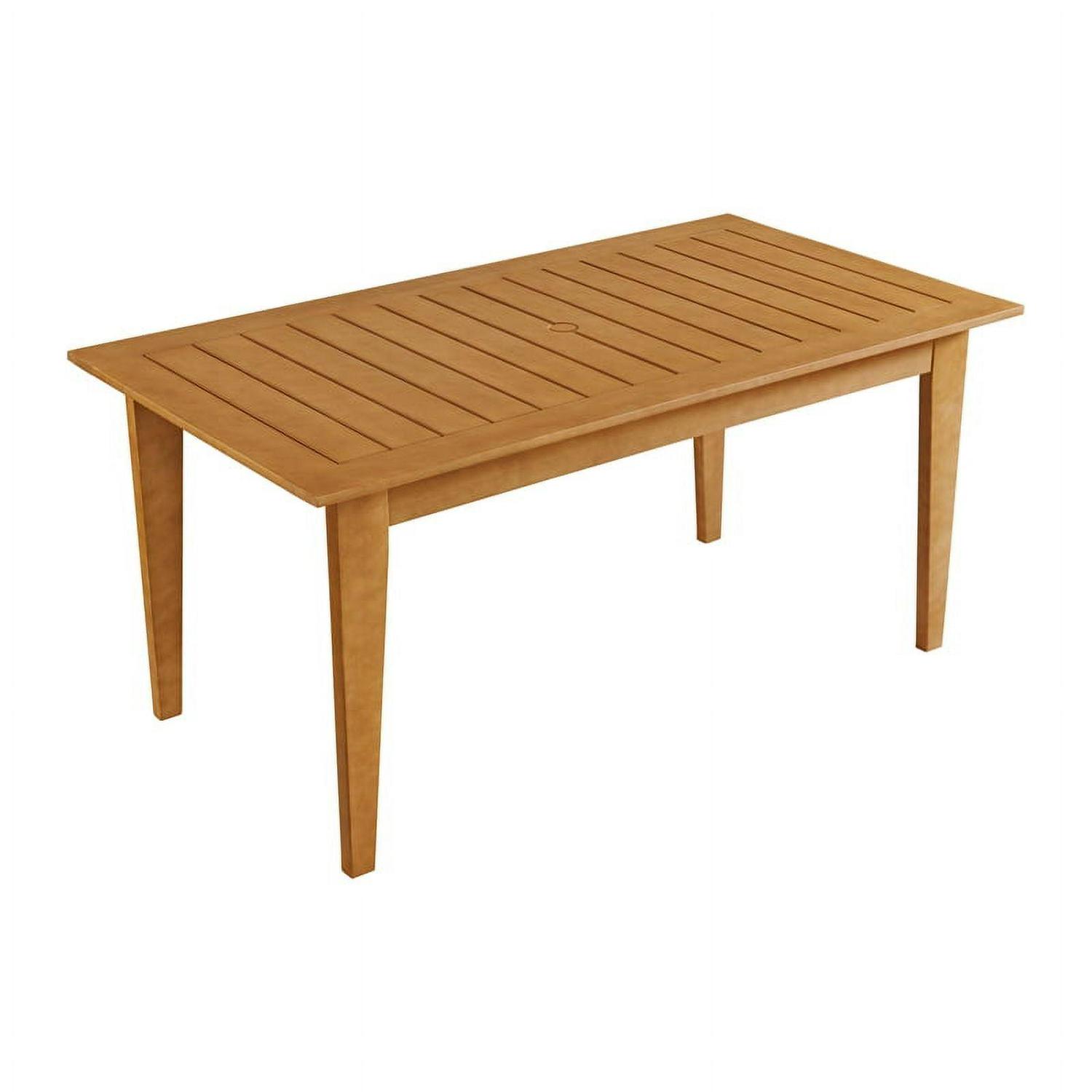 Barton Natural Eucalyptus Wood Outdoor Dining Table - Image 5