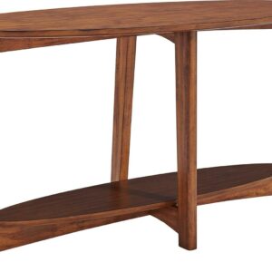 Alaterre Monterey 60"L Console/Media Mid-Century Modern Wood Table, Warm Chestnut