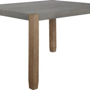 Alaterre Furniture Newport 30"H Faux Concrete and Wood Loft Dining Table