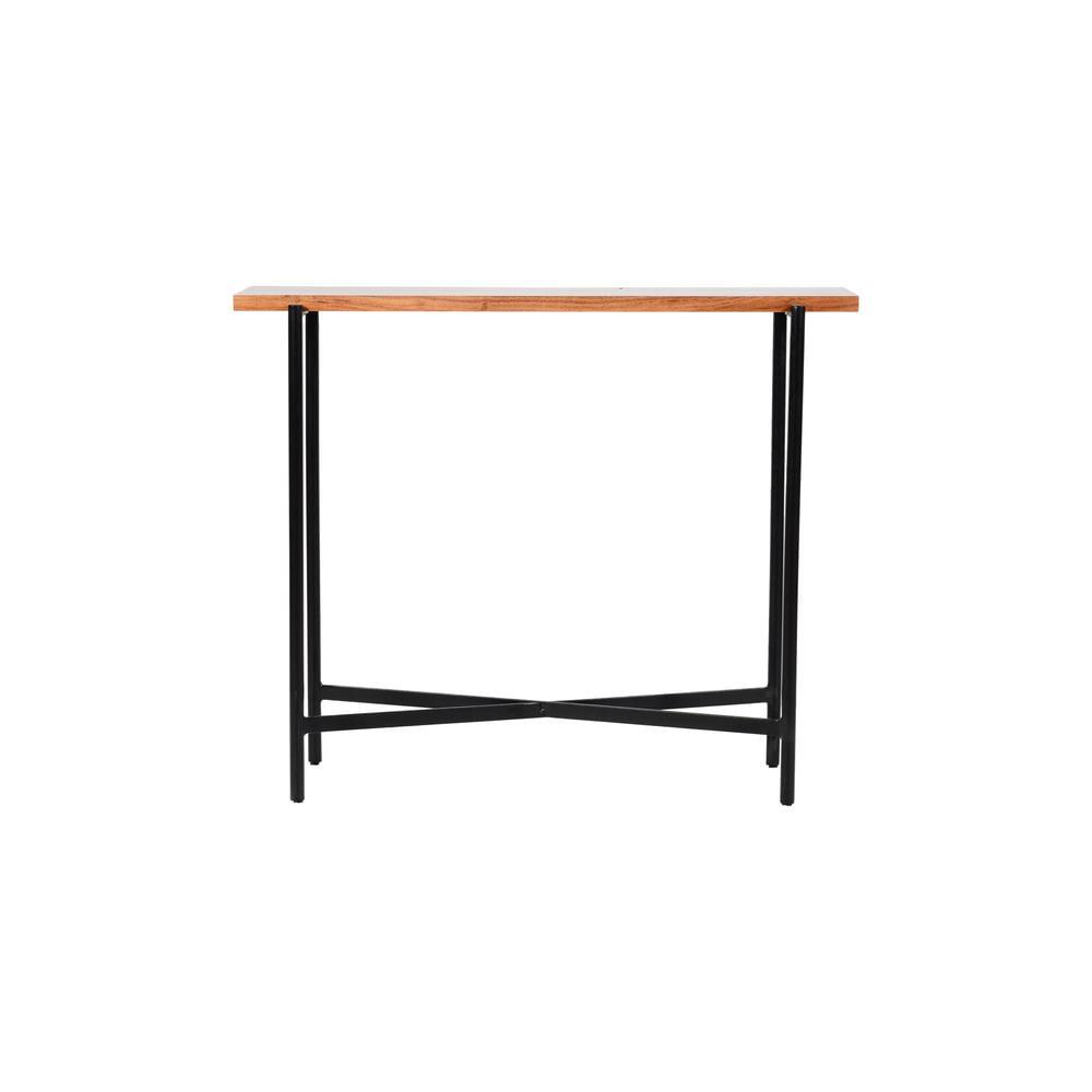 Alaterre Rivers Edge 36" Acacia Wood and Acrylic Narrow Console/Entryway Table, Brown - Image 15