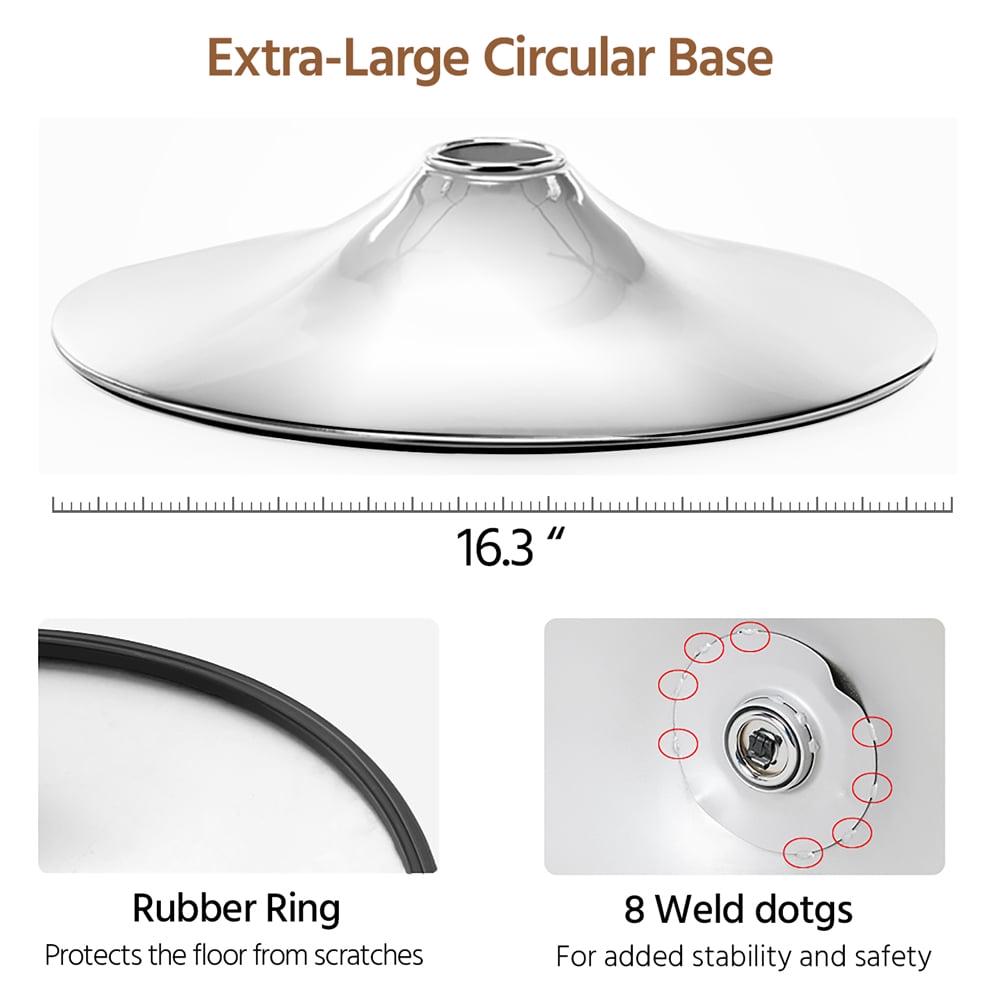 Alden Design Adjustable Mid-back Faux Leather Counter-Height Bar Stool for Kitchen Counter, Set of 2, White - Image 6