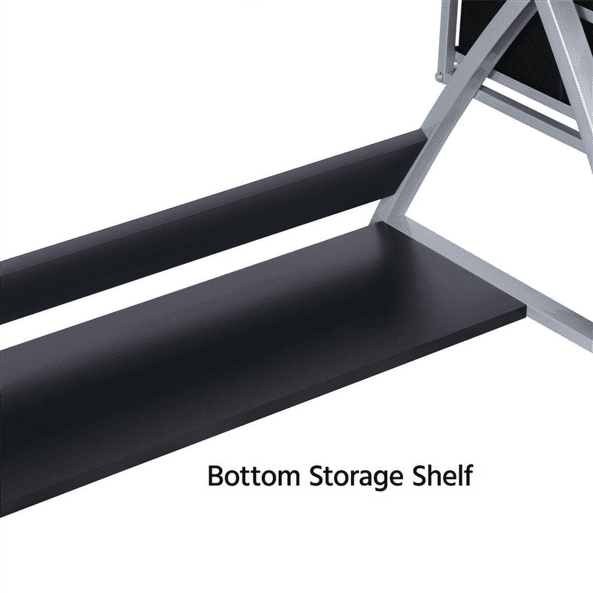 Alden Design 50'' Adjustable Steel Drafting Table with Stool, Black - Image 10