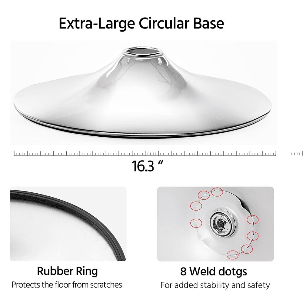 Alden Design Adjustable Mid-back Faux Leather Counter-Height Bar Stool for Kitchen Counter, Set of 2, Retro Brown - Image 5