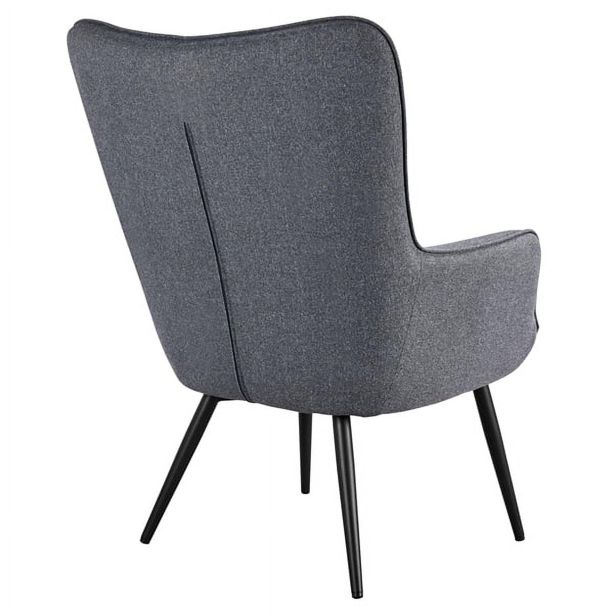 Alden Design Modern Fabric Accent Chair and Ottoman Set for Living Room, Gray - Image 8