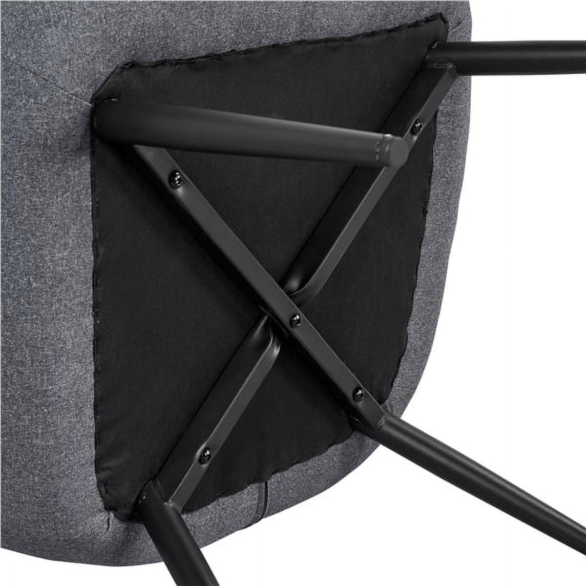 Alden Design Modern Fabric Accent Chair and Ottoman Set for Living Room, Gray - Image 12