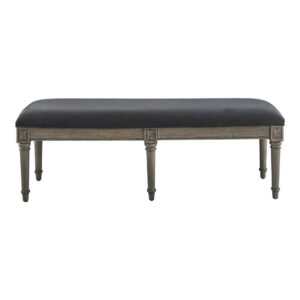 Alderwood Upholstered Bench French Grey
