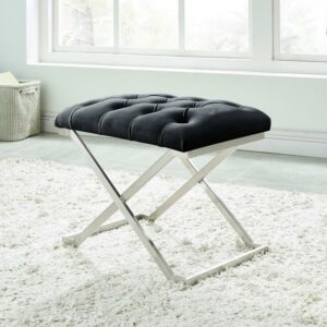 Aldo-Single Velvet Bench Black