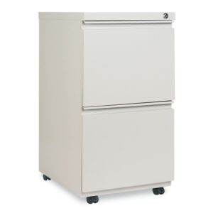 Alera 2 Drawers Vertical Lockable Filing Cabinet, Light Gray