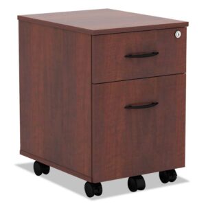 Alera 2 Drawers Vertical Lockable Filing Cabinet, Cherry