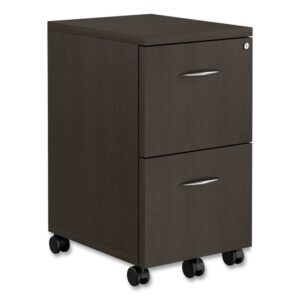Alera 2 Drawers Vertical Lockable Filing Cabinet, Espresso