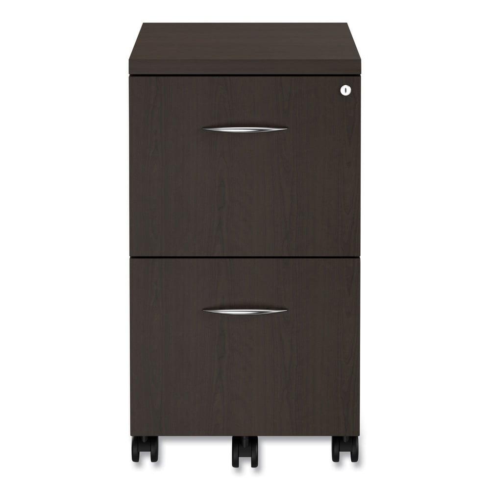 Alera 2 Drawers Vertical Lockable Filing Cabinet, Espresso - Image 2