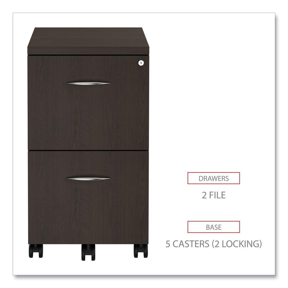 Alera 2 Drawers Vertical Lockable Filing Cabinet, Espresso - Image 8