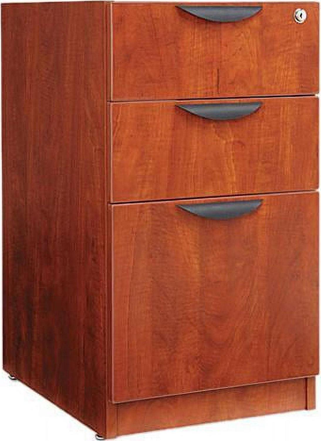 Alera 3 Drawers Vertical Lockable Filing Cabinet, Medium Cherry