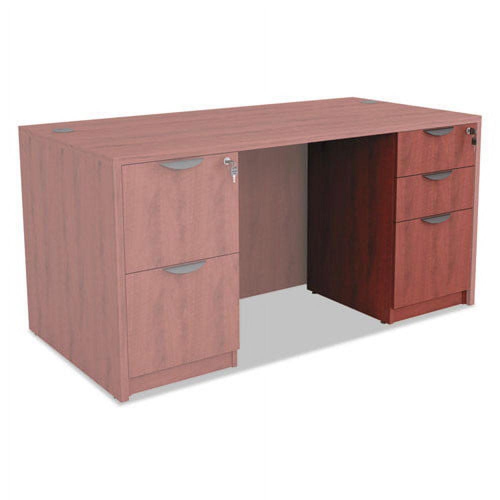 Alera 3 Drawers Vertical Lockable Filing Cabinet, Medium Cherry - Image 4