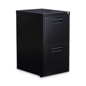 Alera ALEPAFFBL Two-Drawer Metal Pedestal File, 14 7/8w X 19-1/8d X 27-3/4h, Black