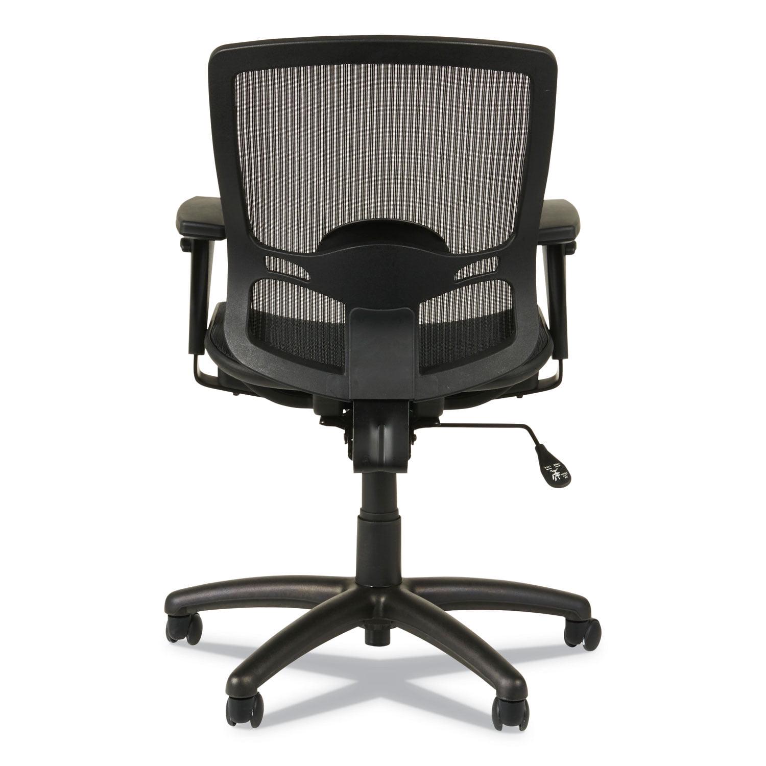 Alera Etros Series Suspension Mesh Mid-Back Synchro Tilt Chair, Supports Up to 275 lb, 15.74" to 19.68" Seat Height, Black - Image 6