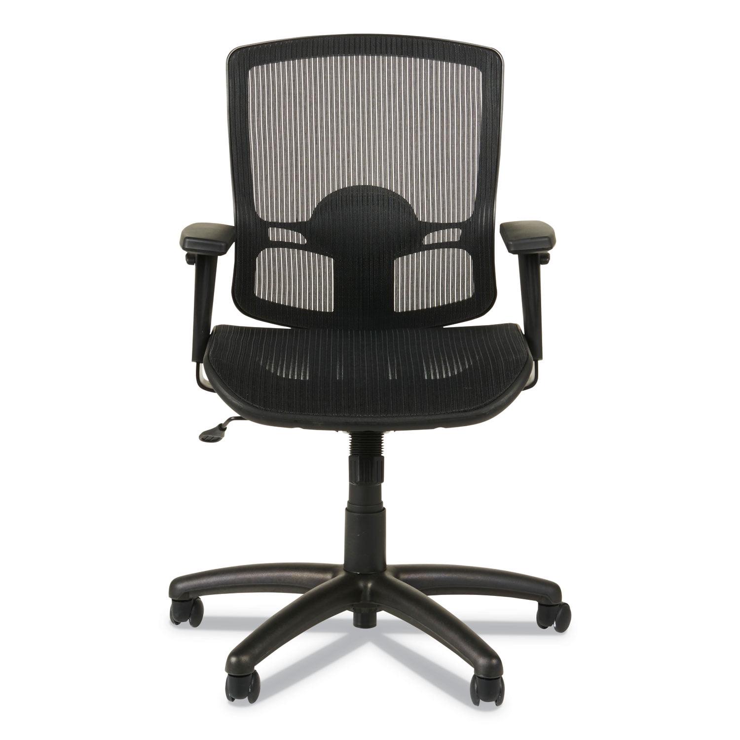Alera Etros Series Suspension Mesh Mid-Back Synchro Tilt Chair, Supports Up to 275 lb, 15.74" to 19.68" Seat Height, Black - Image 2