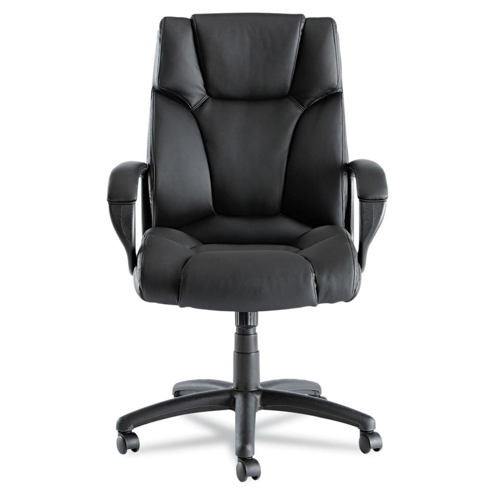 Alera Fraze Series Executive High-Back Swivel/Tilt Bonded Leather Chair, Supports 275 lb, 17.71" to 21.65" Seat Height, Black - Image 2