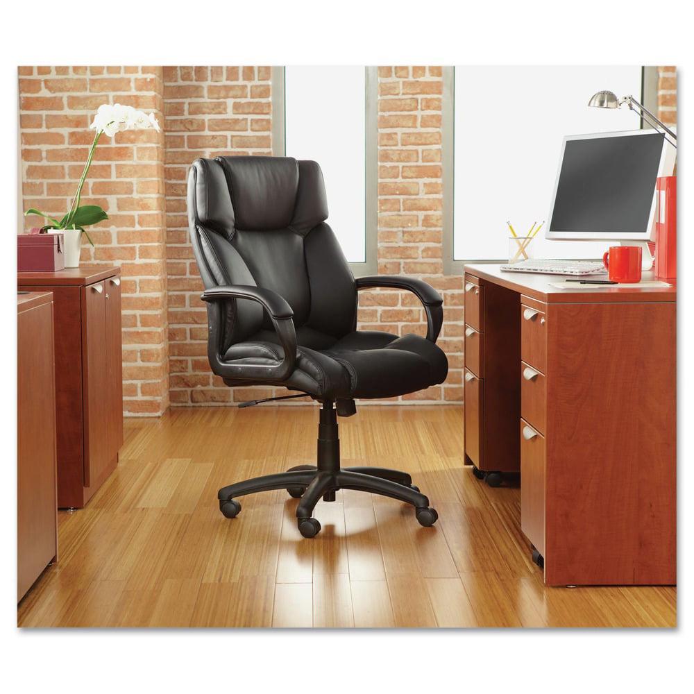 Alera Fraze Series Executive High-Back Swivel/Tilt Bonded Leather Chair, Supports 275 lb, 17.71" to 21.65" Seat Height, Black - Image 9