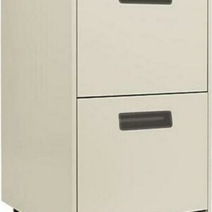 Alera PA54-2820PY Two-Drawer Mobile Pedestal File, 15-7/8w x 19-3/4d x 28-1/4h, Putty
