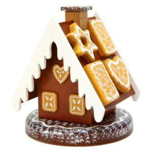 Alexander Taron Importer 1-066 Christian Ulbricht Incense Burner - Gingerbread House (Natural) - 4.25" H x 4" W x 4.5" D, One Size, Brown