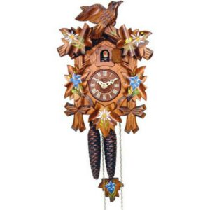 Alexander Taron 6.75" x 9.25" Brown Analog Cuckoo Clock, 522-9