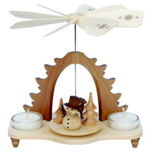 Christian Ulbricht 33-052 Pyramid-Snowman-7.5" H W x 7.75" D, Brown