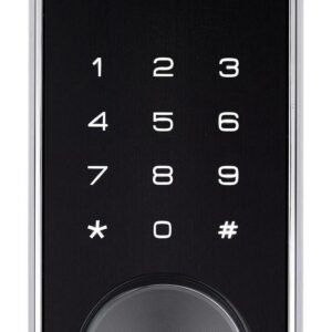 Alfred DB2-B Smart Door Lock Deadbolt Touchscreen Keypad, Pin Code + Key Entry + Bluetooth, Up to 20 Pin Codes (Chrome)