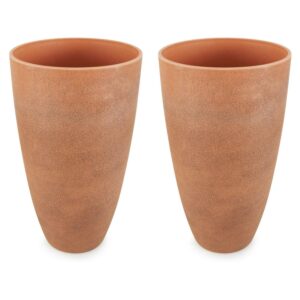Algreen 43729 Acerra Weatherproof Recycled Composite Vase Planter Pot (2 Pack)