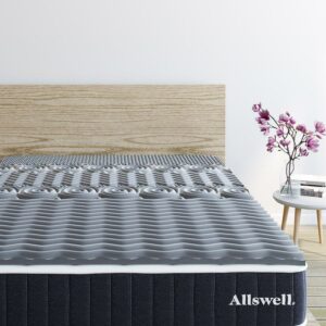 Allswell 2" 5-Zone Cooling Titanium Memory Foam Mattress Topper, Queen