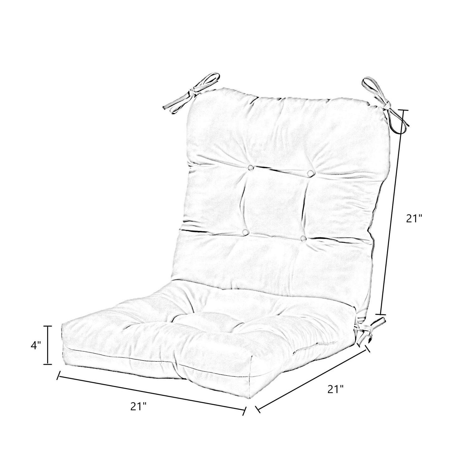 Aloha Red Floral 42 x 21 in. Outdoor Tufted Dining Chair Cushion (Set of 2) by Greendale Home Fashions - Image 2