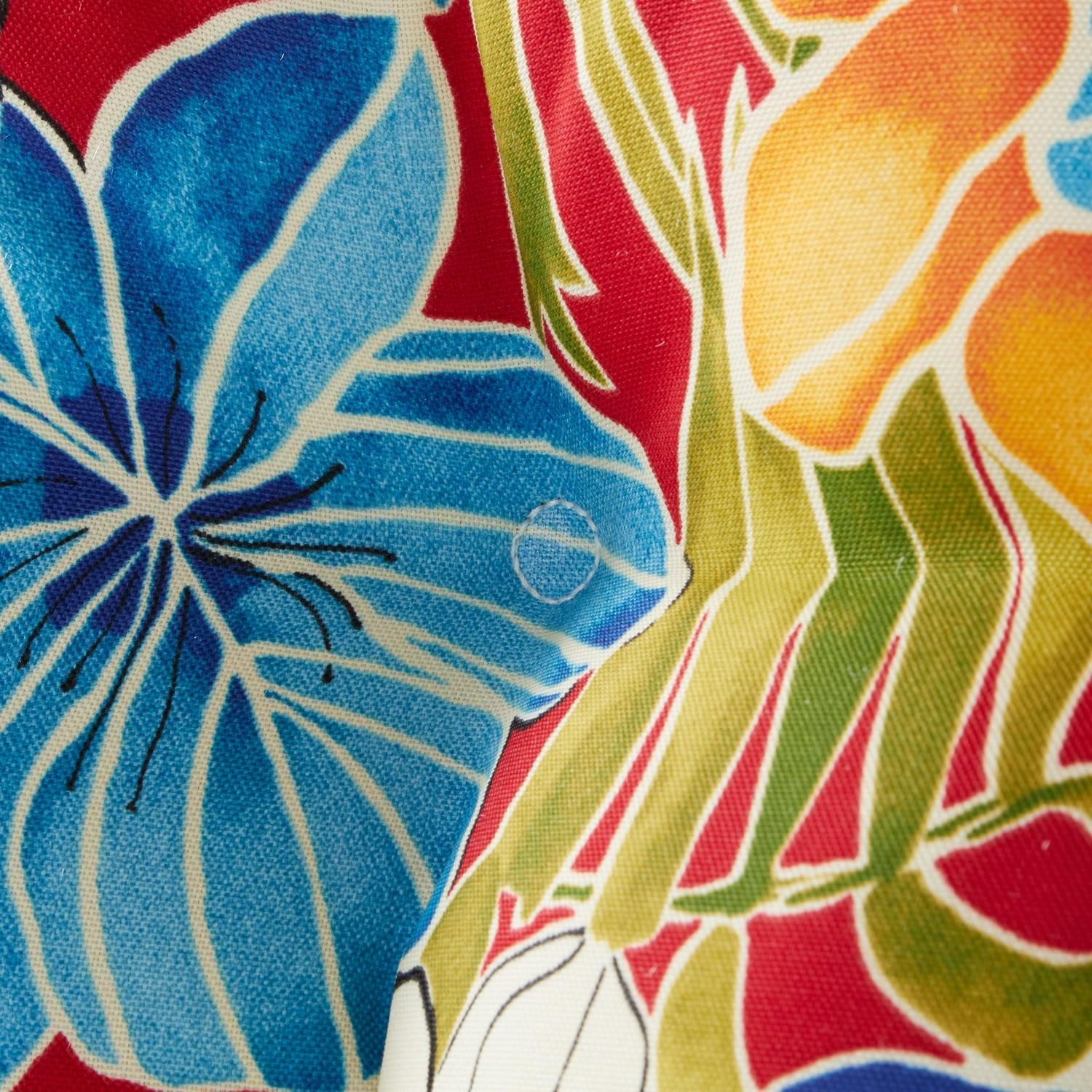 Aloha Red Floral 42 x 21 in. Outdoor Tufted Dining Chair Cushion (Set of 2) by Greendale Home Fashions - Image 6