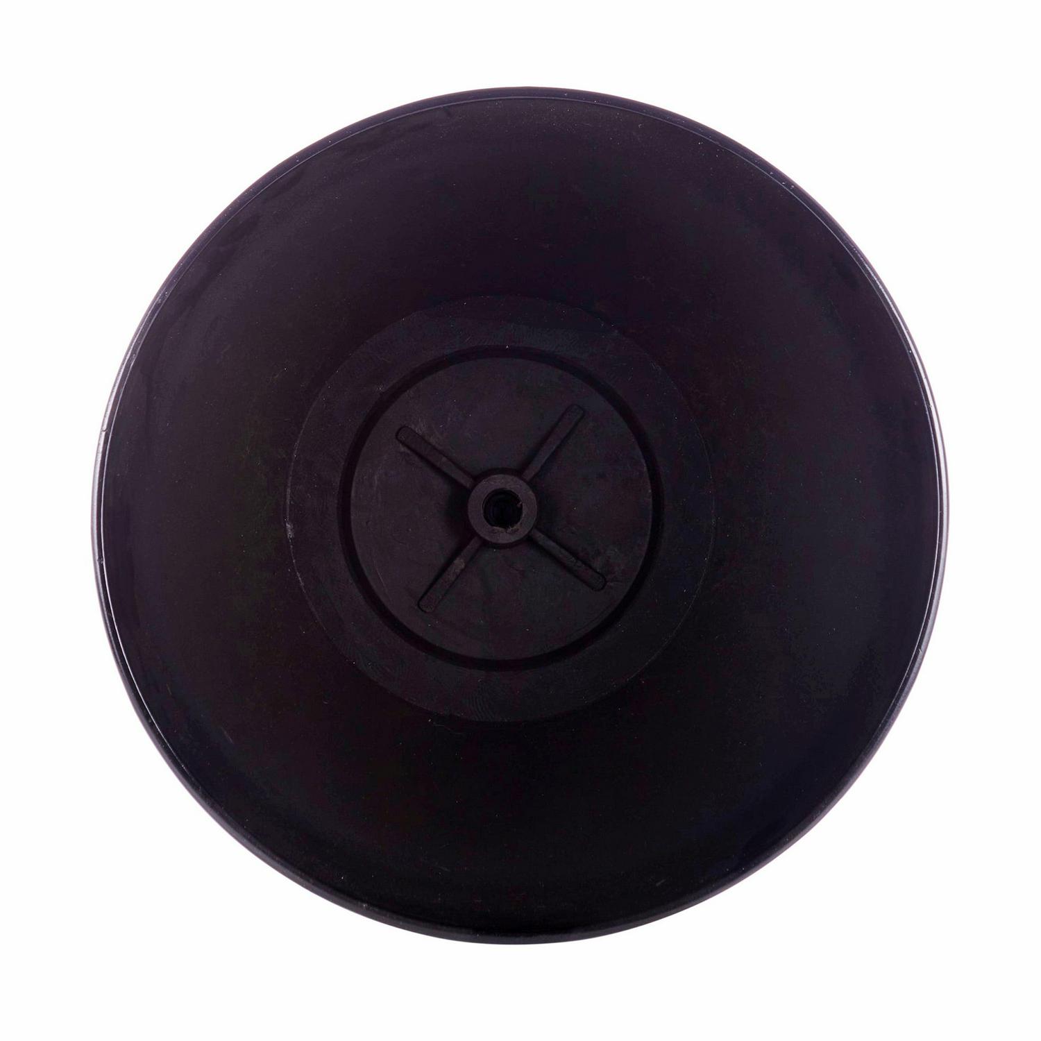 Alpine Corporation 15" x 12" Stone-Look Planters with Drainage Holes, Black, Set of 2 - Image 11