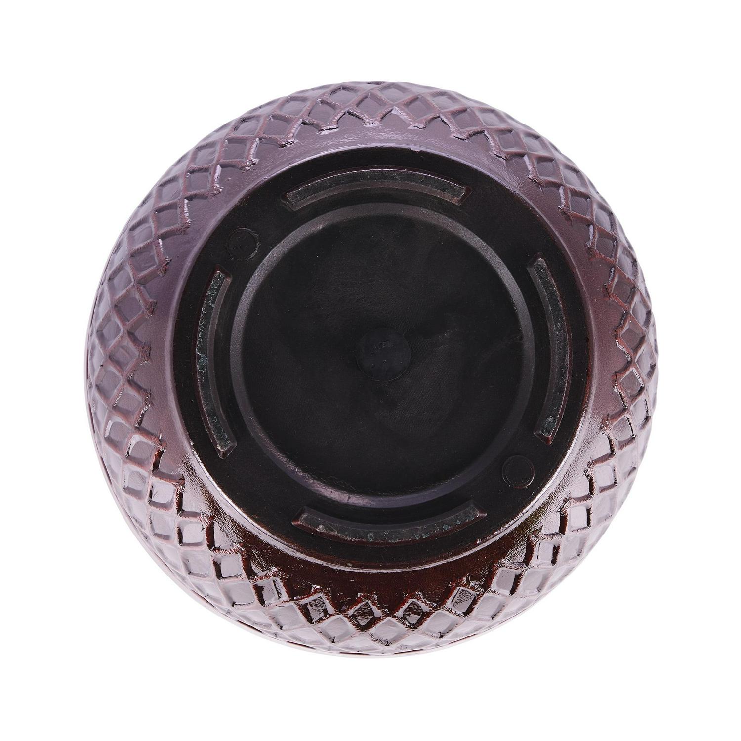 Alpine Corporation 15" x 12" Stone-Look Planters with Drainage Holes, Red, Set of 2 - Image 12