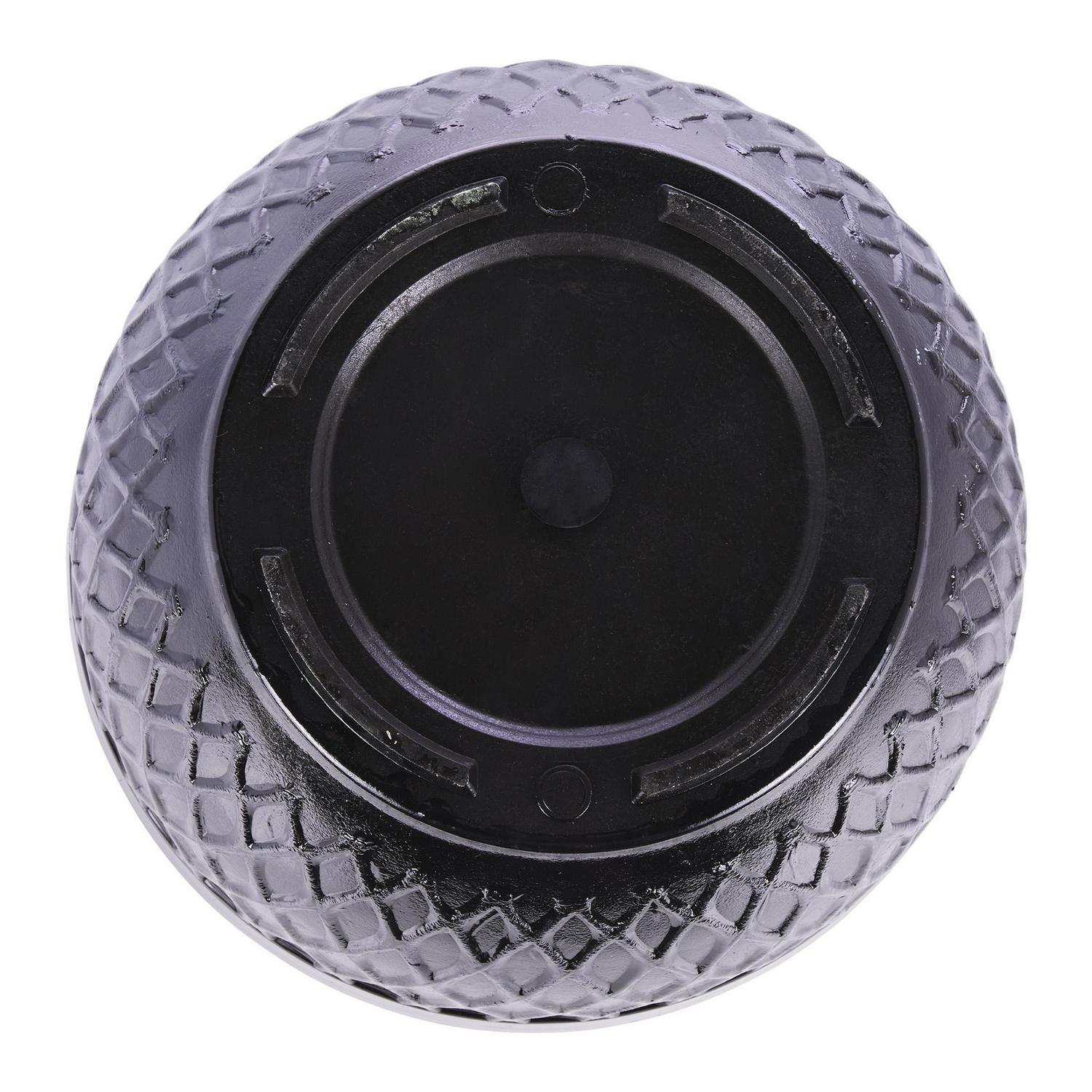 Alpine Corporation 15" x 12" Stone-Look Planters with Drainage Holes, Black, Set of 2 - Image 12