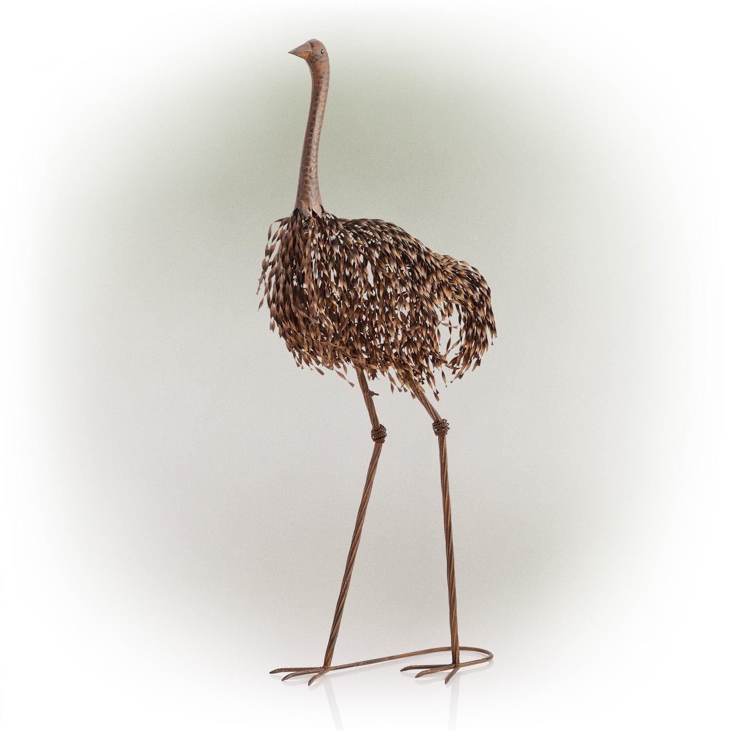 Alpine Corporation 45" Peaking Ostrich Garden Statue - Image 2