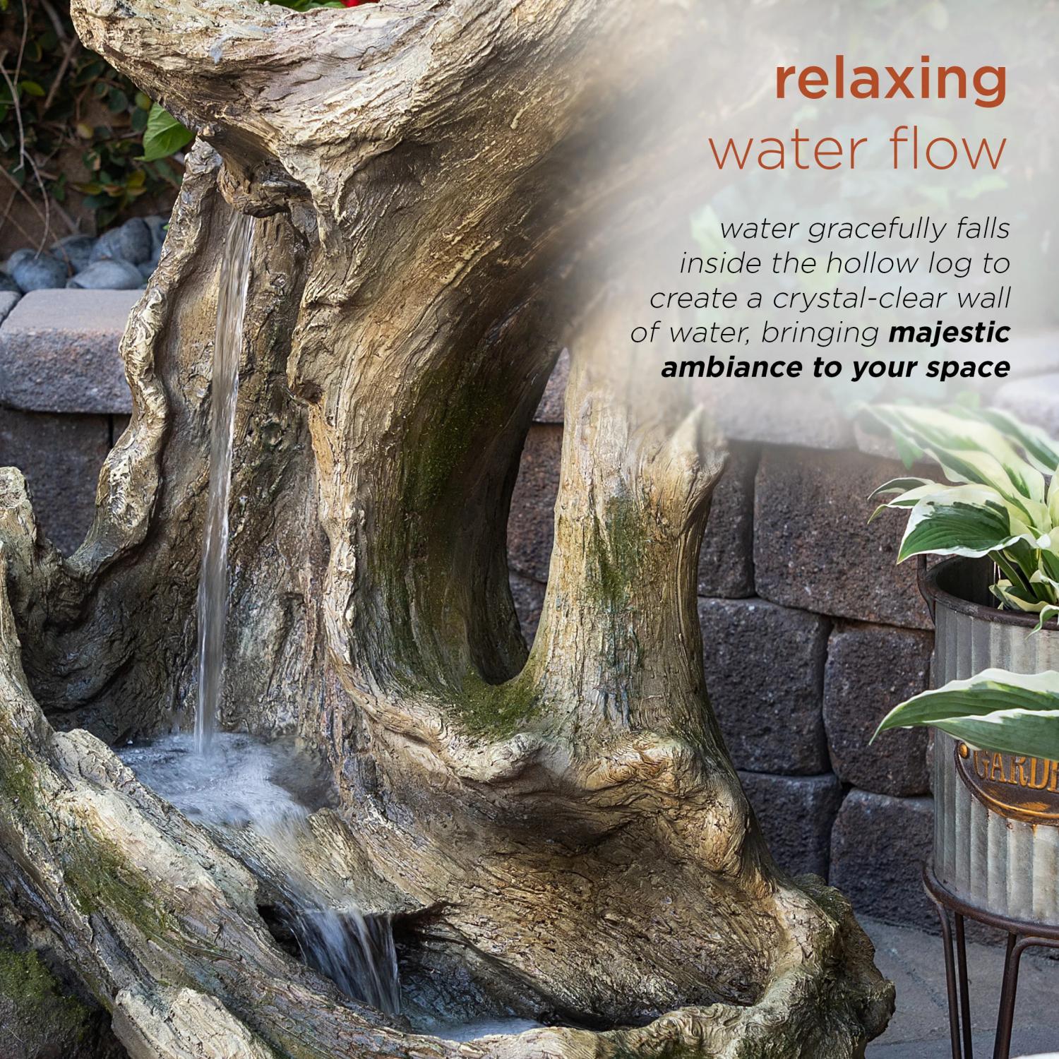 Alpine Corporation 41" Rainforest Waterfall Fountain, LED Lights - Image 6