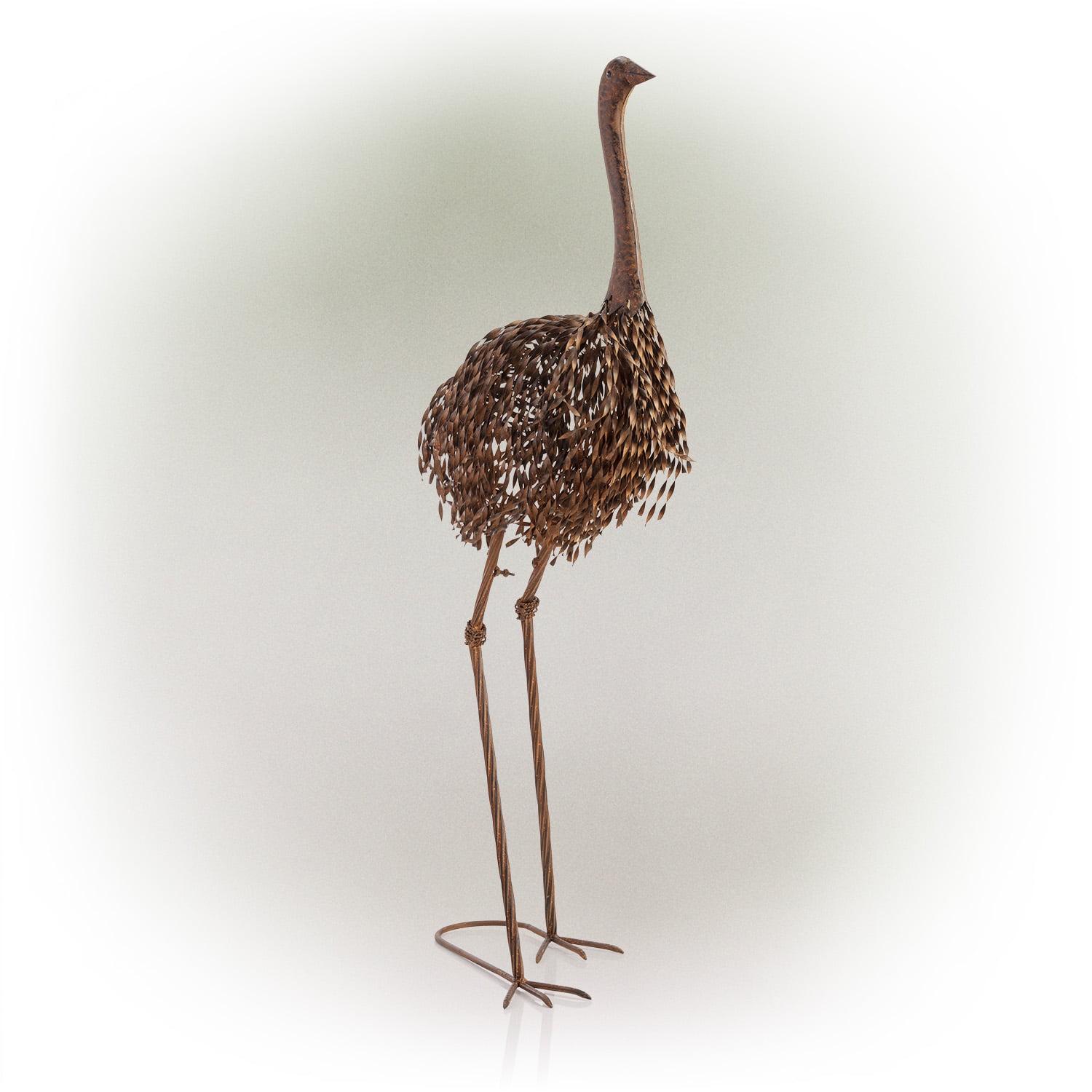 Alpine Corporation 45" Peaking Ostrich Garden Statue - Image 8