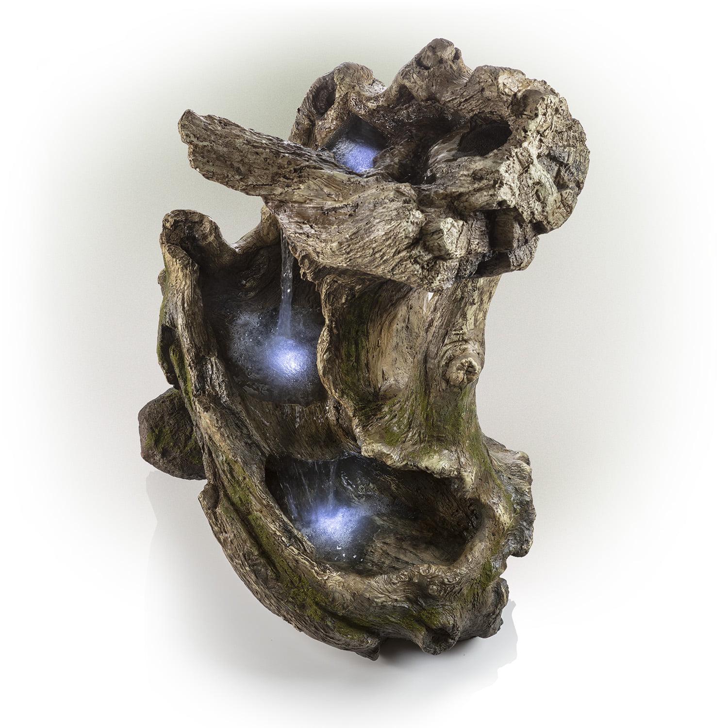 Alpine Corporation 41" Rainforest Waterfall Fountain, LED Lights - Image 9