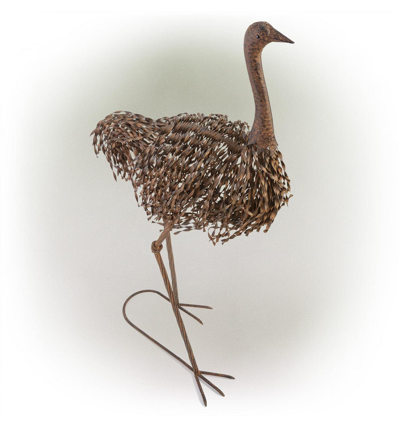 Alpine Corporation 45" Peaking Ostrich Garden Statue - Image 10