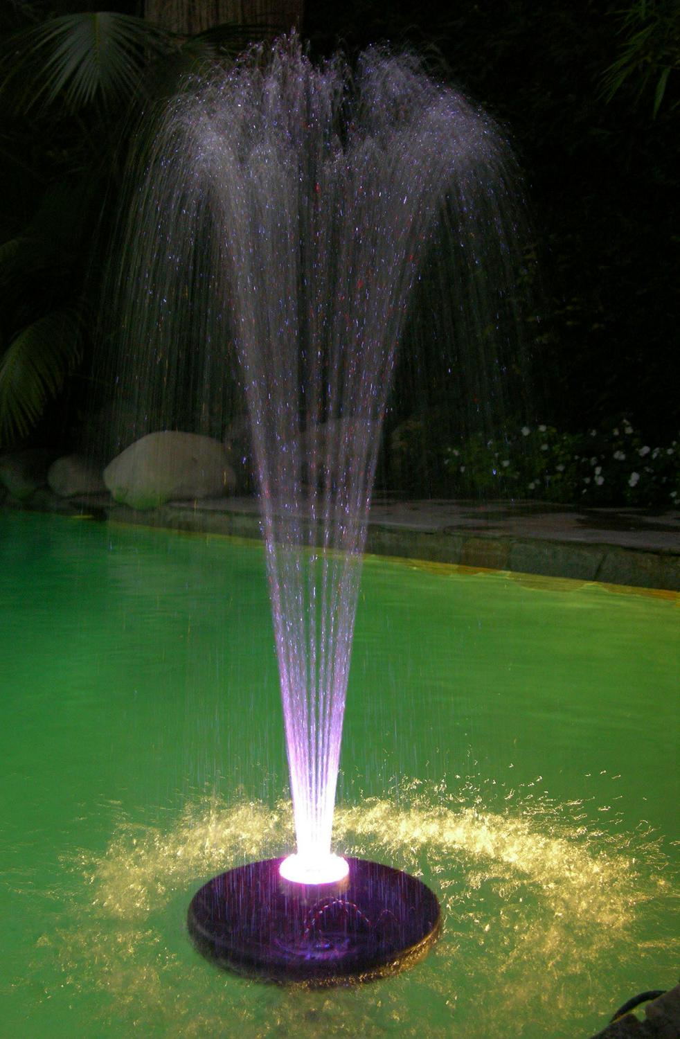 Alpine Corporation FTC102 Floating Spray Fountain with 48 LED Color Changing Lights, 398 GPH Pump, Black - Image 2