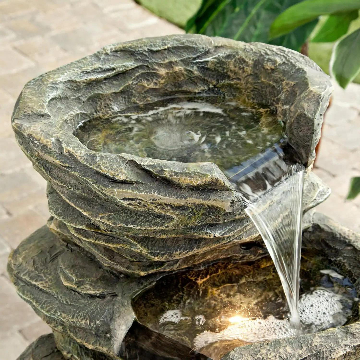 Alpine Corporation Five-Level Rock Waterfall Indoor/Outdoor Fountain - Image 8