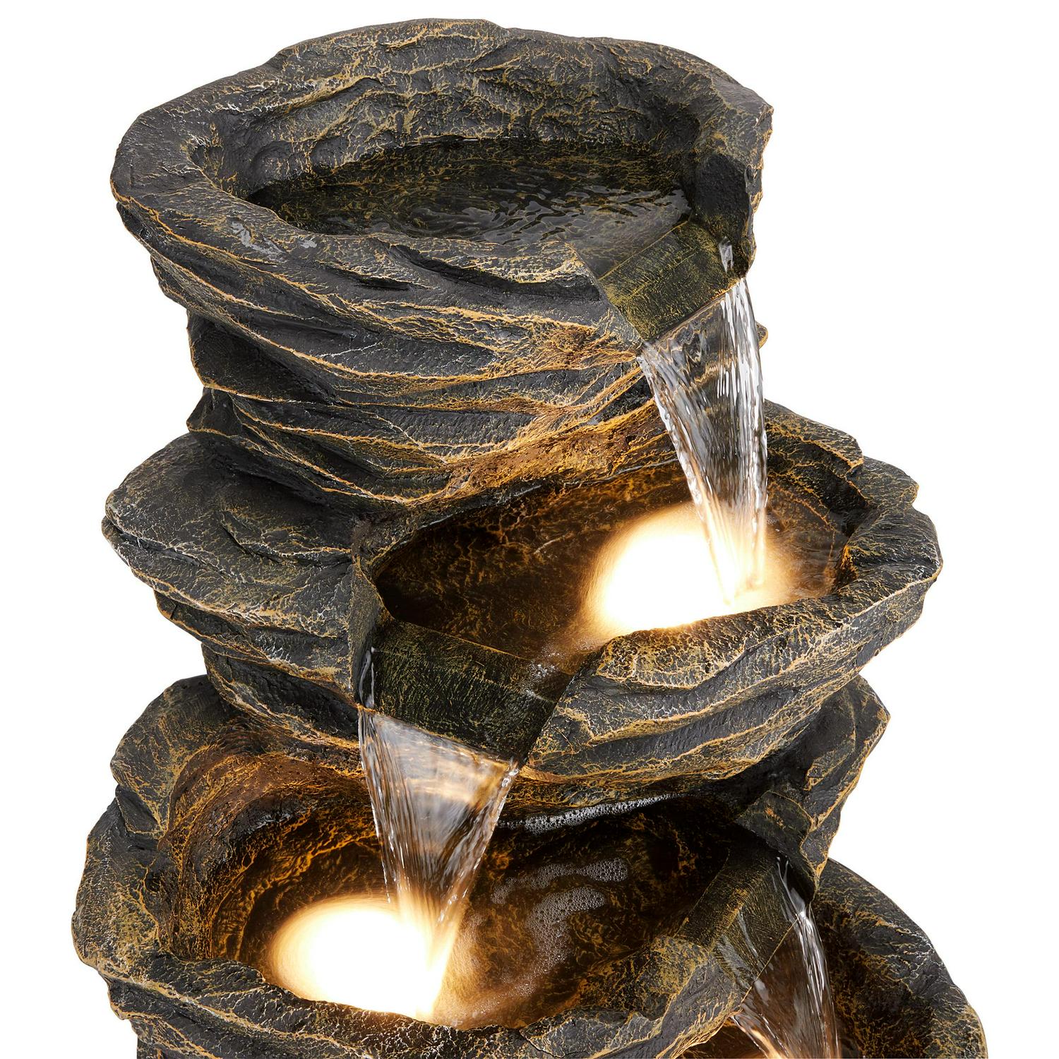 Alpine Corporation Five-Level Rock Waterfall Indoor/Outdoor Fountain - Image 12