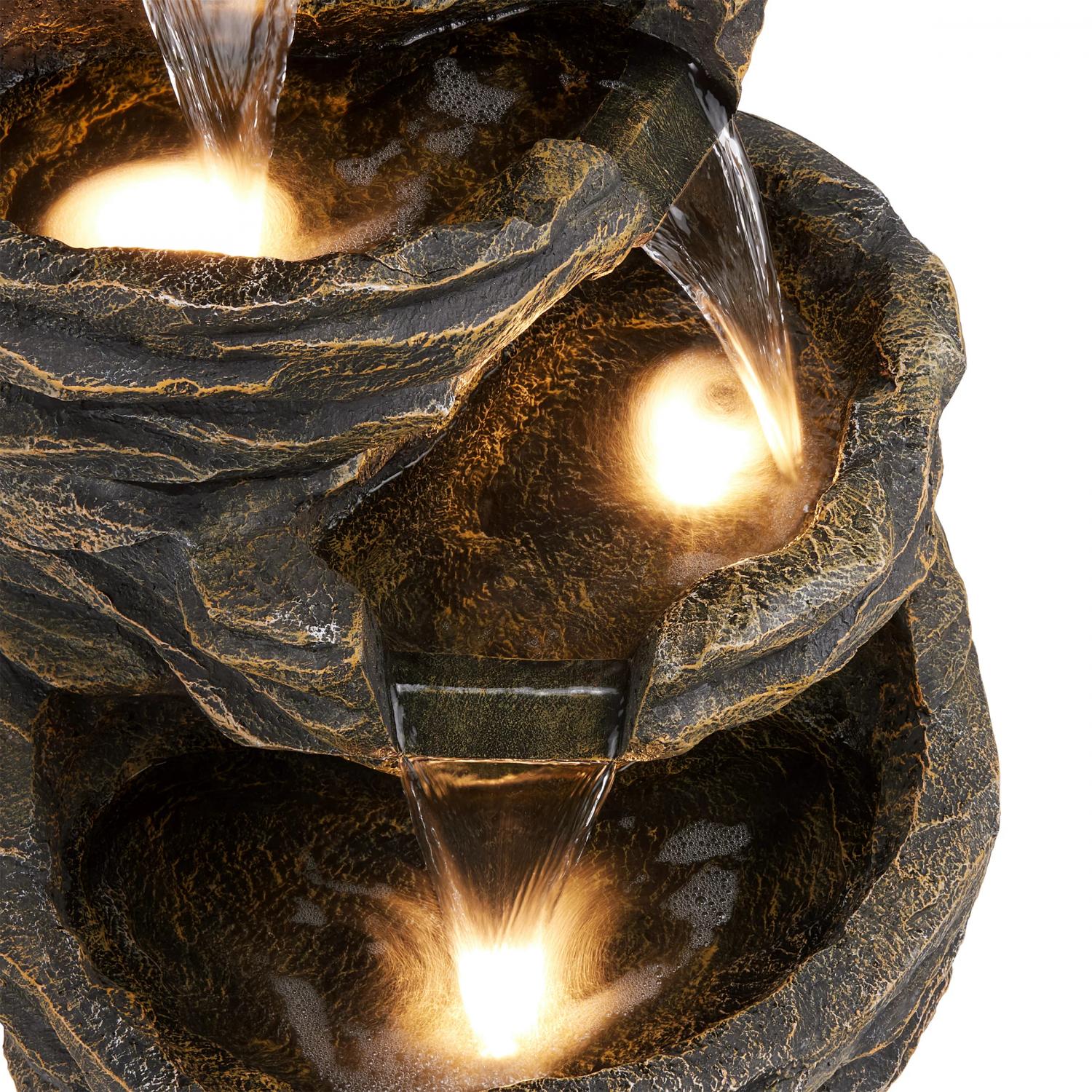 Alpine Corporation Five-Level Rock Waterfall Indoor/Outdoor Fountain - Image 13