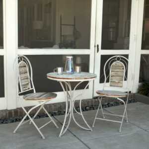 Alpine Corporation Green Weathered Wood Bistro Set, 3-Piece