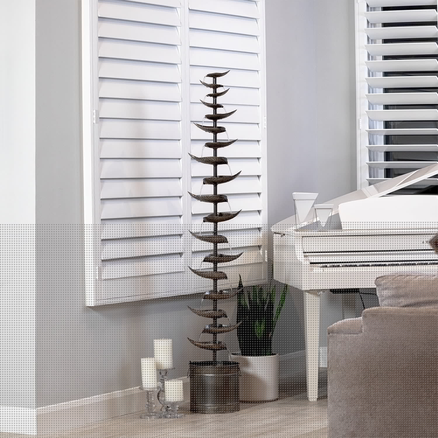 Alpine Corporation Hanging 6-Cup Tiered Floor Fountain - Image 7