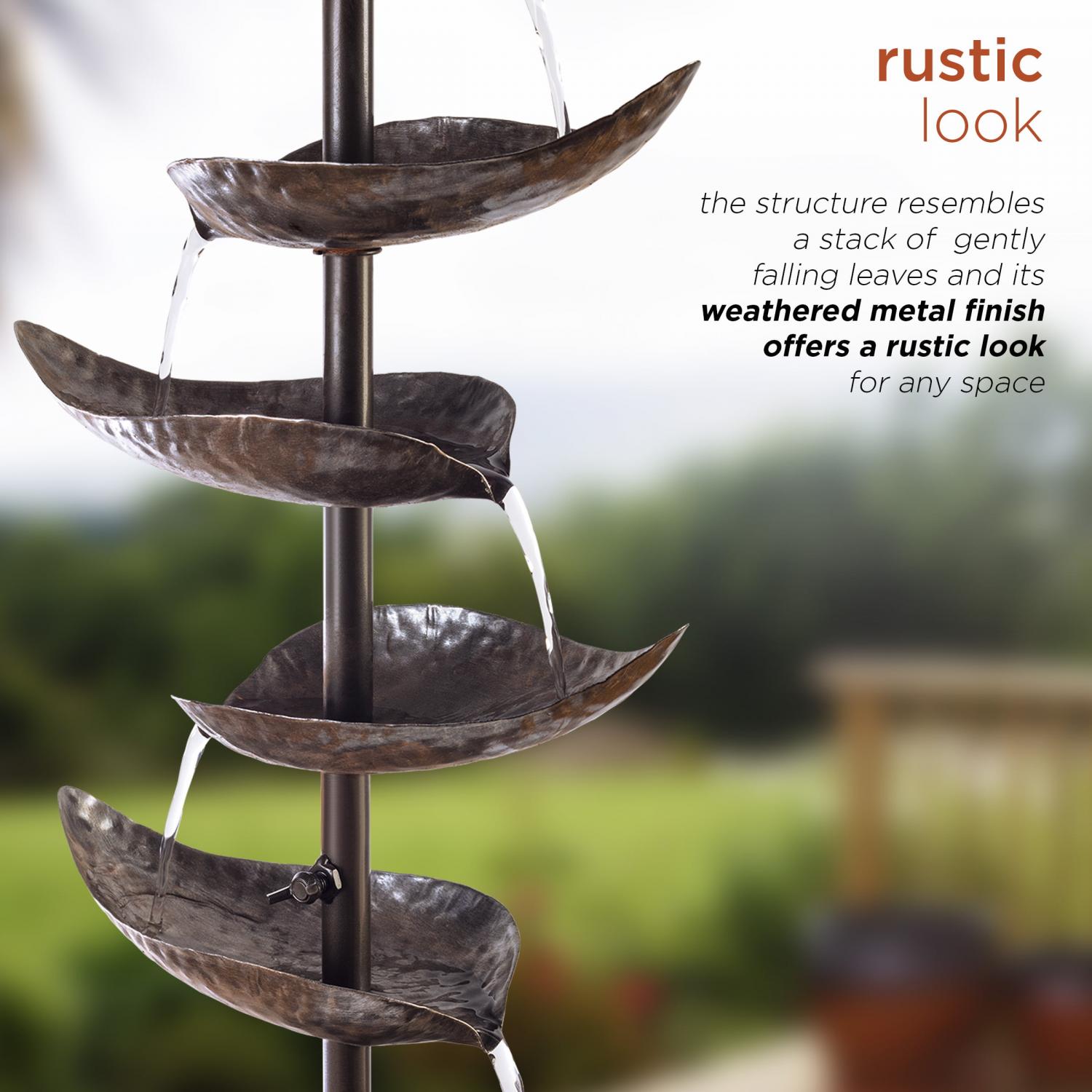 Alpine Corporation Hanging 6-Cup Tiered Floor Fountain - Image 6