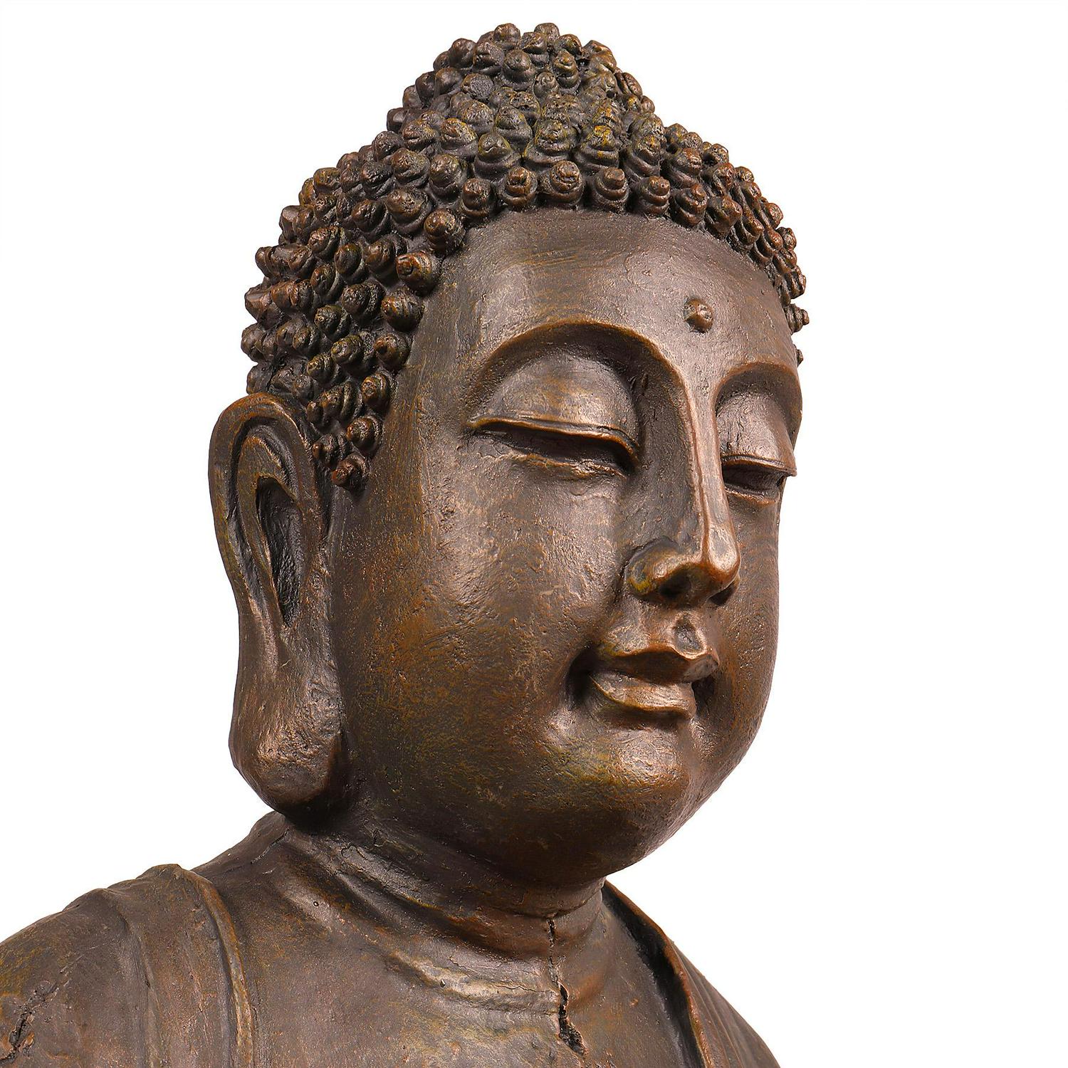 Alpine Corporation Outdoor Meditating Buddha Fountain - Image 11