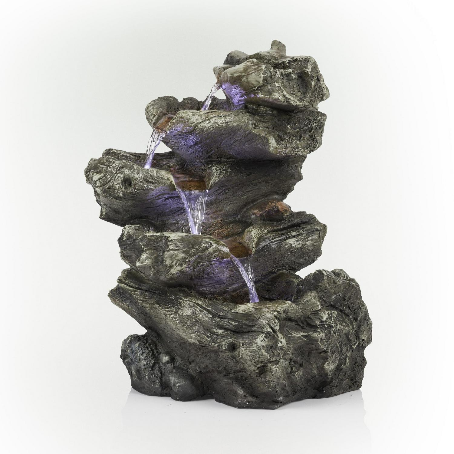 Alpine Corporation Rainforest 5-Tier Fountain with LED Light - Image 8