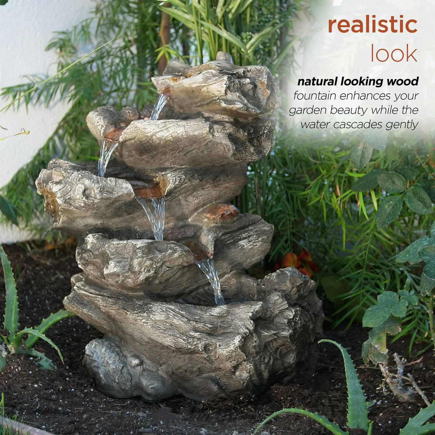 Alpine Corporation Rainforest 5-Tier Fountain with LED Light - Image 4